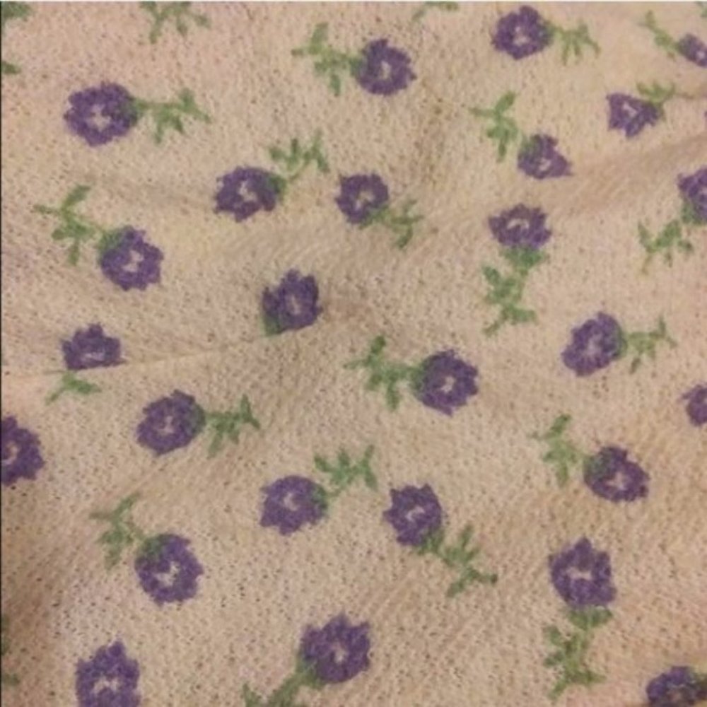 Vintage 1960s lavender floral shift belt wiggle dress